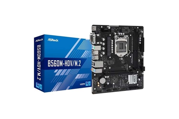ASROCK B560M-HDV/M.2 DDR4 HDMI-DVI PCIE 3.0 1200p v2 mATX 