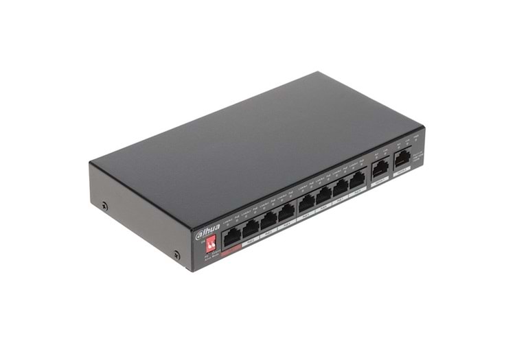 DAHUA 8port 90w PFS3010-8GT-96 GIGABIT 2-Uplink Yönetilemez FULL POE SWITCH