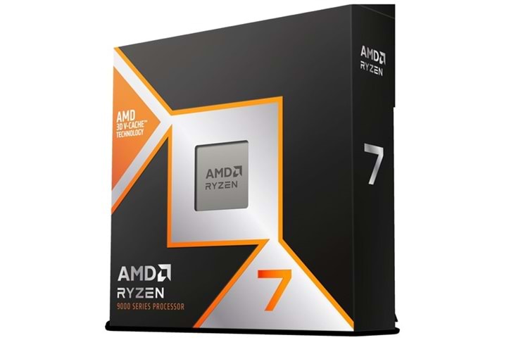 AMD RYZEN 7 9800X3D 104MB 16çekirdekli O/B UHD AM5 120w Kutulu+Fansız