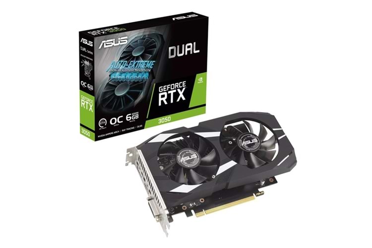 ASUS RTX3050 6GB DUAL RTX3050-O6G GDDR6 96bit HDMI DVI DP PCIe 16X v4.0
