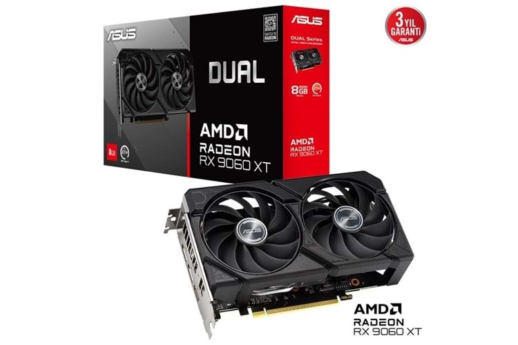 ASUS 8GB DUAL RX9060XT-8G GDDR6 128bit HDMI-DP PCIE 5.0