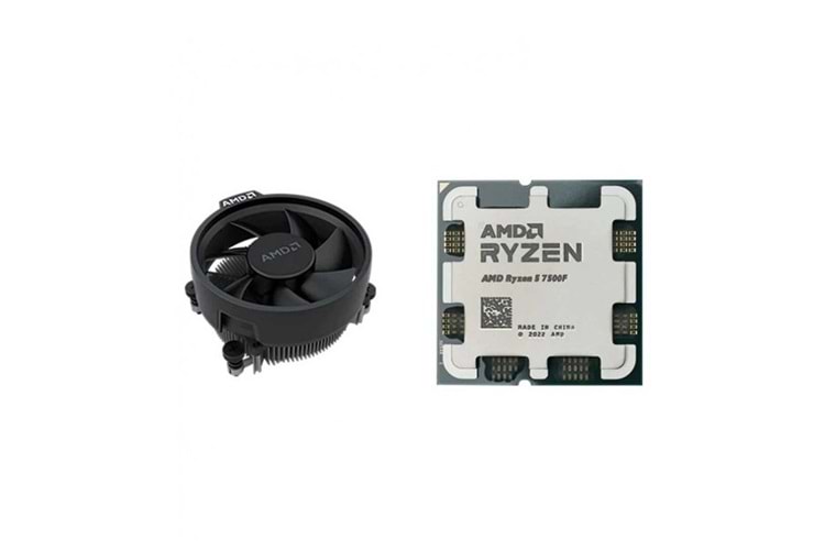 AMD RYZEN 5 7500F 32MB 6çekirdekli VGA YOK AM5 65w Kutusuz-Fanlı