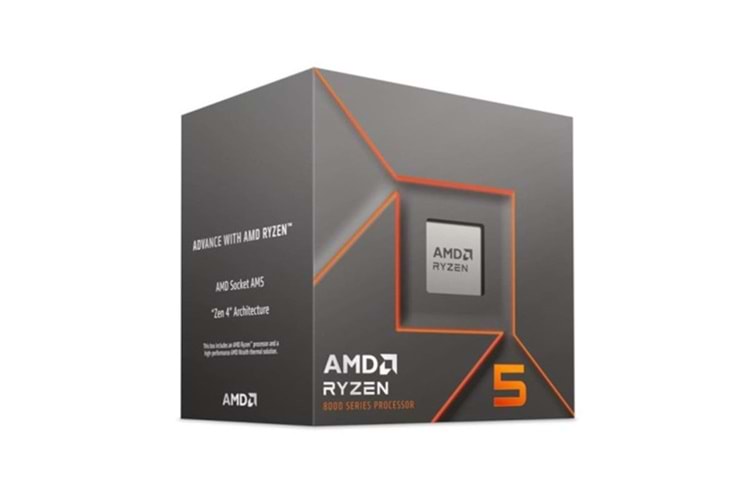 AMD RYZEN 5 8400F 22MB 8çekirdekli VGA Yok AM5 65w Kutulu+Fanlı