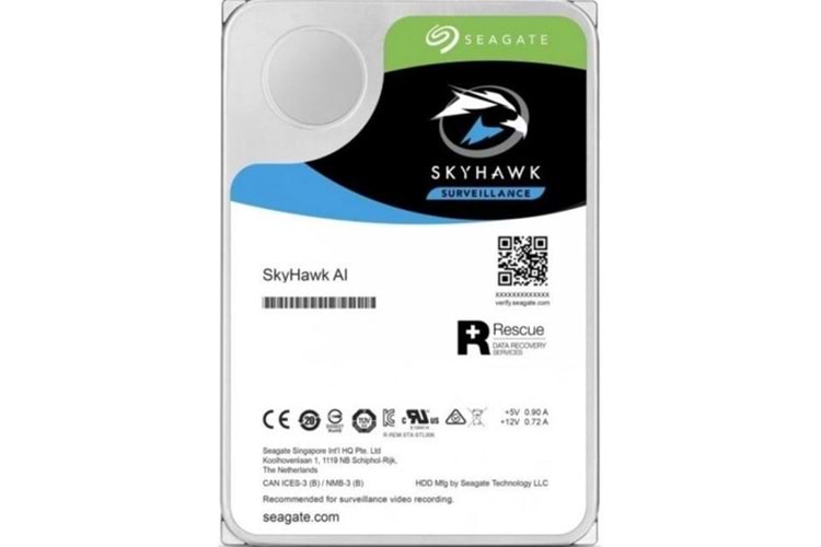 SEAGATE 20TB SKYHAWK ST20000VE002 256MB 7200RPM SATA-3 GÜVENLİK DİSKİ (DİSTİ GARANTİLİ)