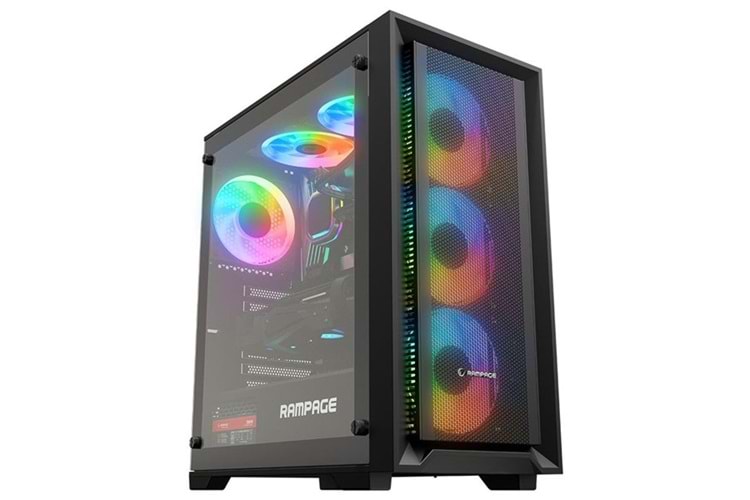 RAMPAGE 750W 80+ BRONZE VOYAGER 4-RGB FANLI GAMING MID-TOWER PC KASASI