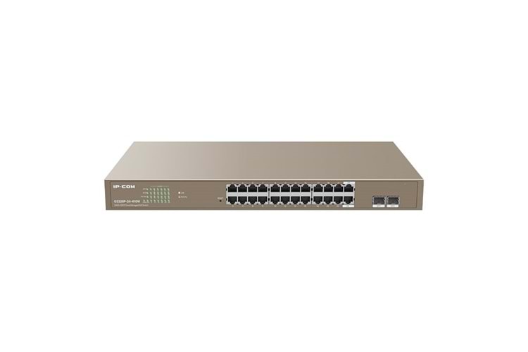 IP-COM 24port G3326P-24-410W GIGABIT 2-SFP UPLINK L2 YÖNETİLEBİLİR 370W POE RACKMOUNT SWITCH 