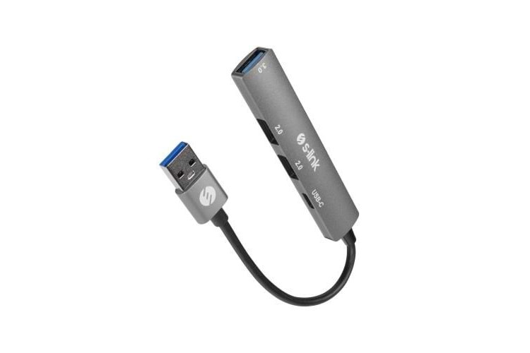 S-LINK SW-U322 2-USB2.0,1-USB3.0, 1-TYPE-C METAL USB HUB ÇOKLAYICI 