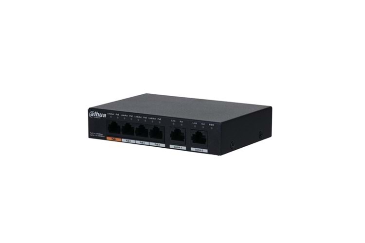 DAHUA 4port PFS3006-4GT-60 Gigabit 60w Full PoE Yönetilemez Switch