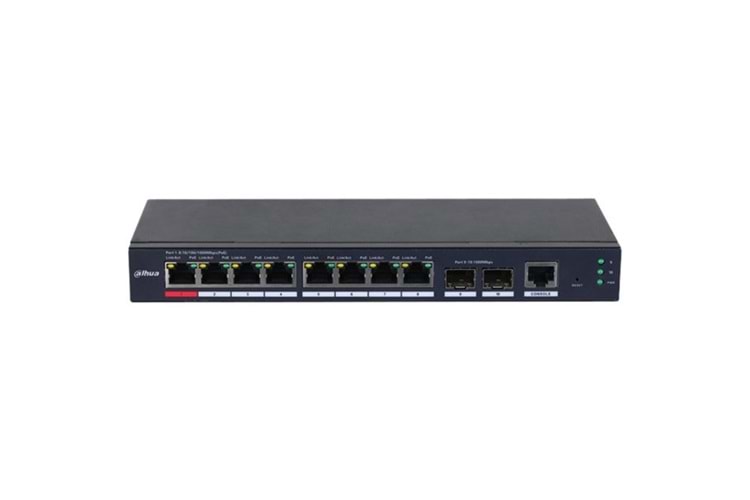 DAHUA 8port S4210-8GT-110 GIGABIT 2-SFP 90w FULL POE YÖNETİLEBİLİR SWITCH