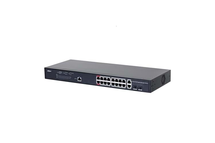 DAHUA 16port PFS4218-16GT-230 Gigabit 2-SFP 230w Full PoE Switch