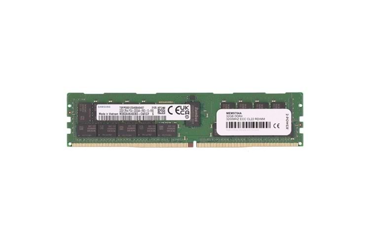 DELL 32GB DDR4 3200MHZ 2RX4 RDIMM SUNUCU RAM AB257620