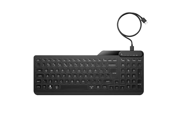 HP 405 7N7C1AA Aydınlatmalı Usb Türkçe Klavye - Siyah
