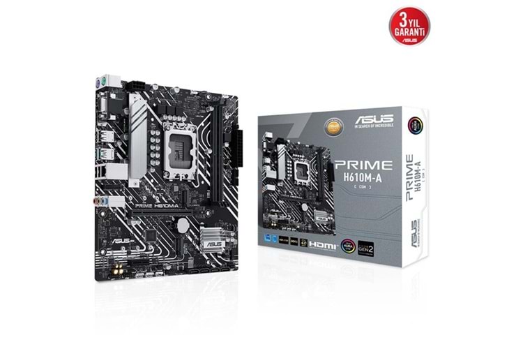 ASUS PRIME H610M-A-CSM DDR5 HDMI-DP PCIE 4.0 1700p mATX KURUMSAL ANAKART