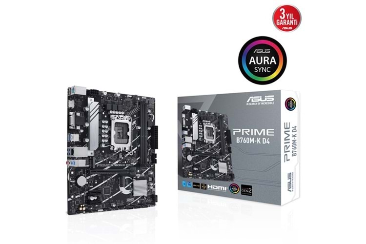 ASUS PRIME B760M-K D4 DDR4 HDMI PCIE 4.0 1700p mATX
