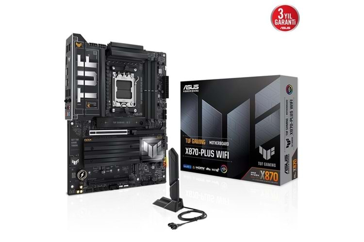 ASUS TUF GAMING X870-PLUS WIFI-7 DDR5 HDMI DP PCIE 5.0 AM5 ATX	