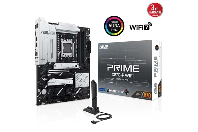 ASUS PRIME X870-P WIFI-7 DDR5 HDMI DP PCIE 5.0 AM5 ATX	
