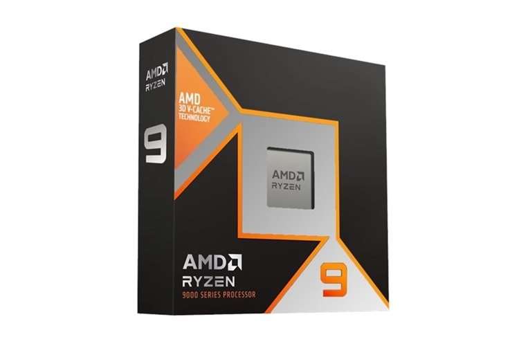 AMD RYZEN 9 9900X3D 140MB 12çekirdekli O/B UHD AM5 120Q KUTULU+FANSIZ