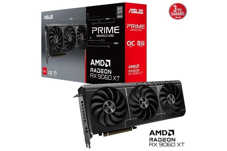 ASUS 8GB PRIME RX9060XT-O8G GDDR6 128bit HDMI-DP PCIE 5.0