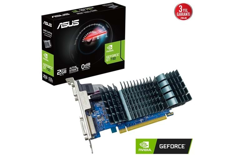 ASUS 2GB GT730-SL-2GD3-BRK EVO DDR3 64bit HDMI DVI PCIe 16X v2.0	