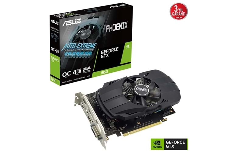 ASUS 4GB PH-GTX1650-O4GD6-P-EVO GDDR6 HDMI-DP PCIE 3.0