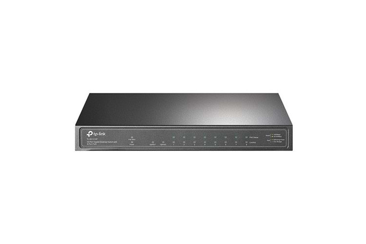 TP-LINK 10-PORT 63W 8-PORT POE TL-SG1210P GIGABIT 1X-SFP YÖNETİLEMEZ SWITCH