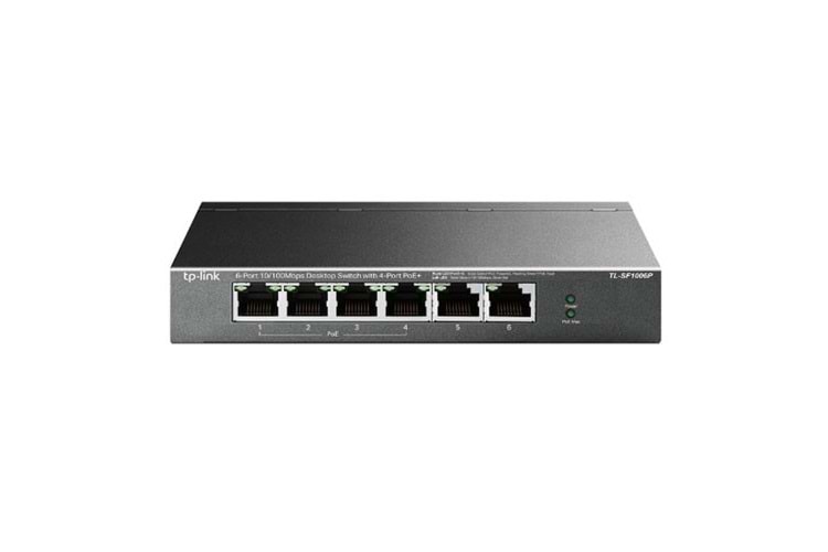 TP-LINK 6-PORT 67W 4-PORT POE TL-SF1006P 10/100 YÖNETİLEMEZ SWITCH