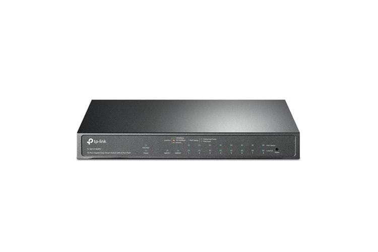 TP-LINK 8port TL-SG1210MPE Gigabit 1-SFP 123w Full PoE Yönetilebilir Switch