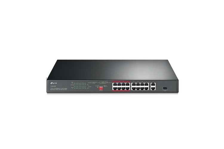 TP-LINK 16-PORT 150W FULL POE TL-SL1218P 10/100 2X-GIGABIT 1X-SFP YÖNETİLEMEZ SWITCH