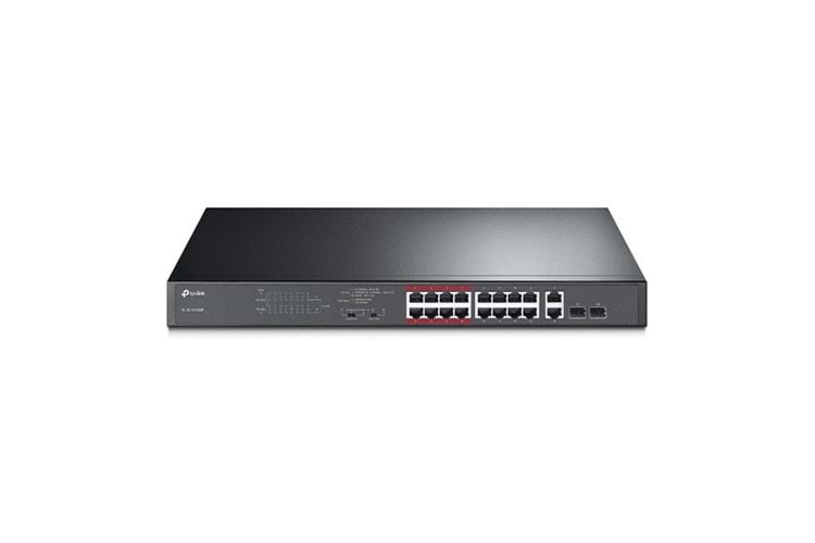 TP-LINK 16-PORT 192W FULL POE TL-SL1218MP 10/100 2-PORT GIGABIT 2X-SFP POE SWITCH
