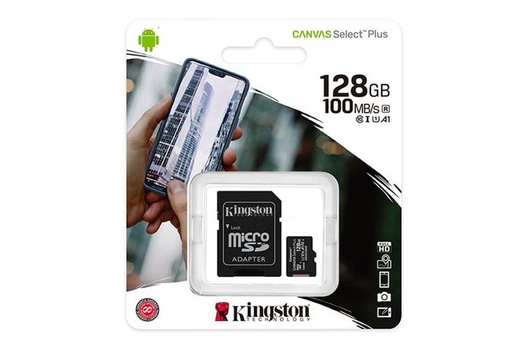 KINGSTON 128GB CL10 SDCS2/128GB MICRP-SD HAFIZA KARTI