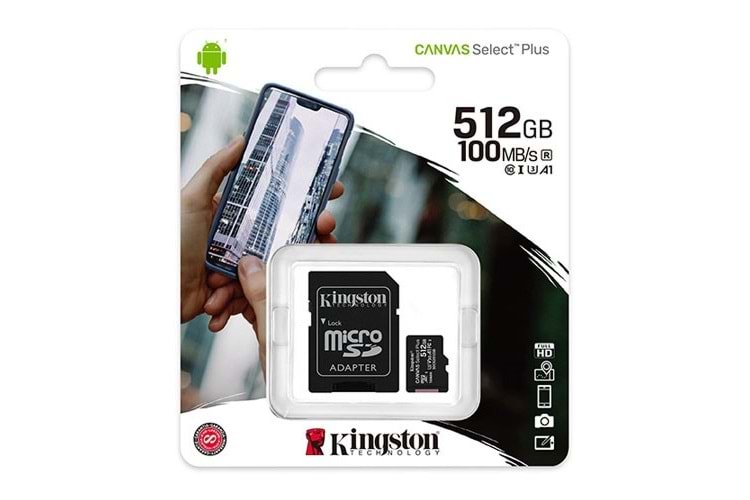 KINGSTON 512GB SDCS2/512GB MICRO-SD HAFIZA KARTI