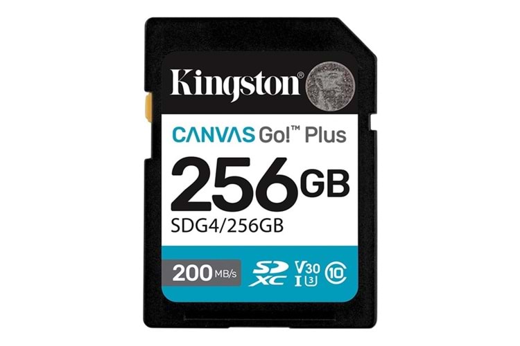 KINGSTON 256GB CANVAS GO+ SDG4/256GB SDHC HAFIZA KARTI