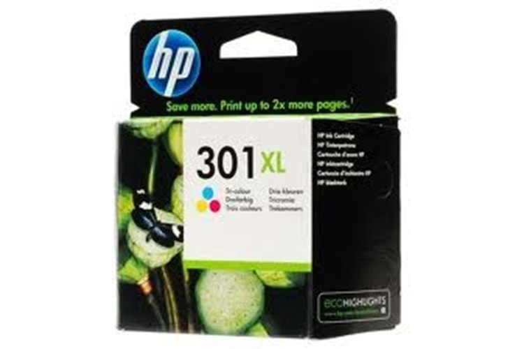 Hp Ch564ee (301Xl) Uc Renklı Yuksek Kapasıtelı Murekkep Kartusu 330 Sayfa