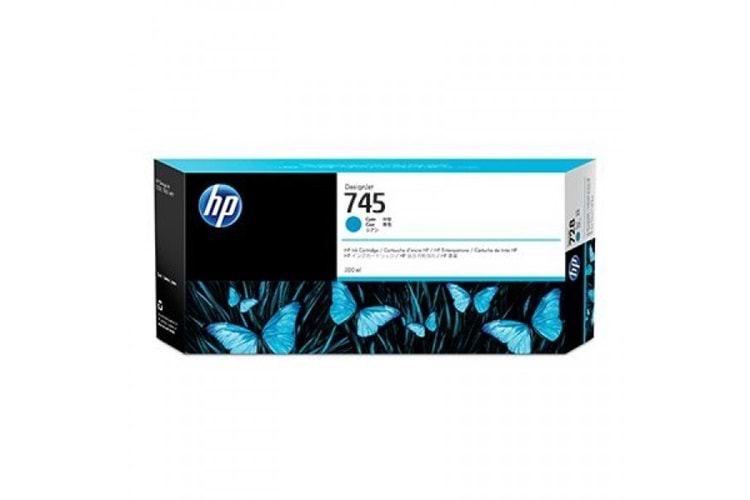 HP F9K03A (745) Cyan 300 Ml Genıs Format Murekkep Kartusu