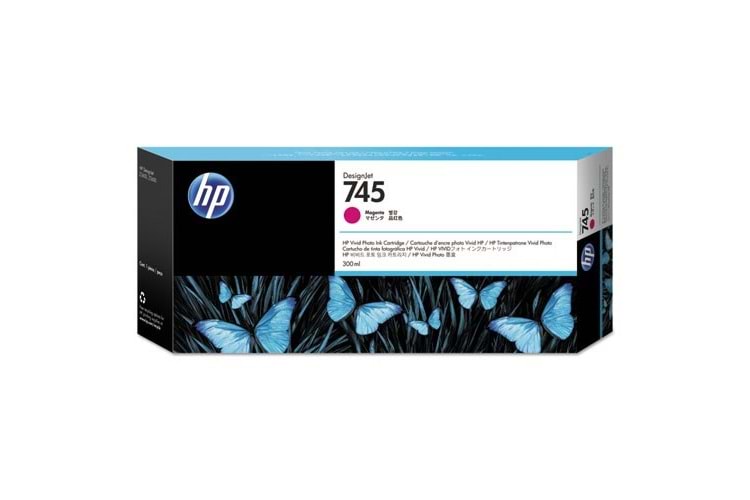 HP F9K01A (745) Macenta 300 Ml Genıs Format Murekkep Kartusu