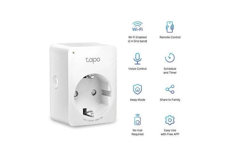 TP-LINK TAPO P100 Mını Wi-Fi Akıllı Priz 2-li paket