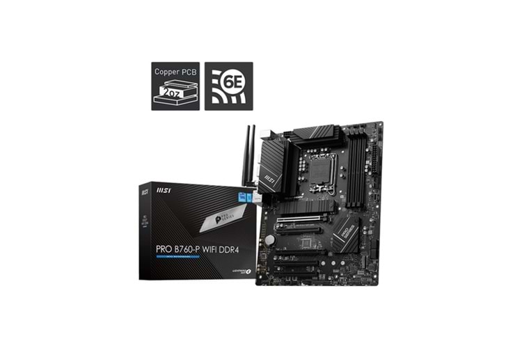 MSI PRO B760-P WIFI-6E DDR4 HDMI-DP PCIE 4.0 1700P ATX