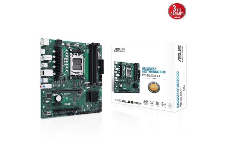 ASUS PRO B650M-CT-CCM DDR5 HDMI-DP PCIE 5.0 AM5 mATX KURUMSAL ANAKART