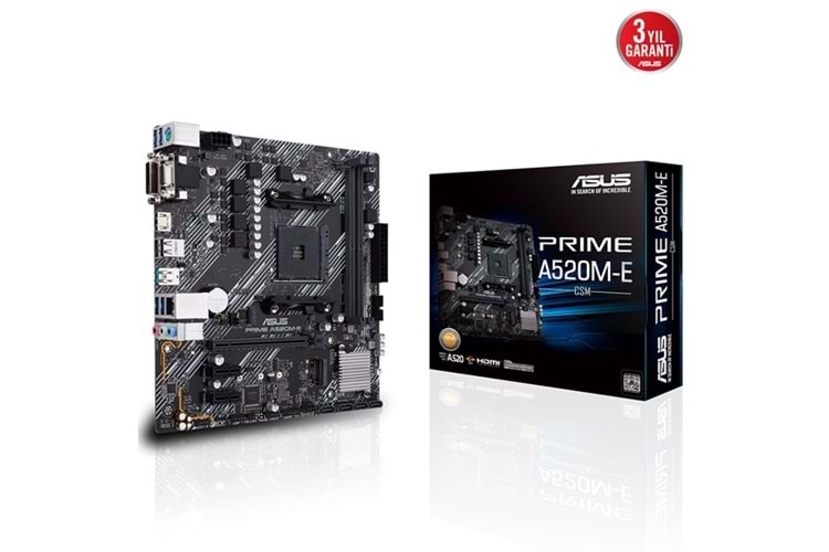 ASUS PRIME A520M-E CSM DDR4 HDMI-DP PCIE 4.0 AM4 mATX KURUMSAL ANAKART
