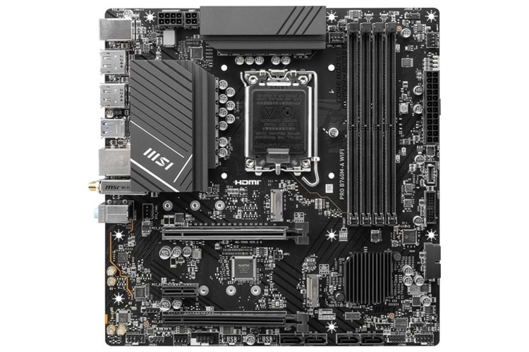 MSI PRO B760M-A WIFI-6E DDR5 HDMI-DP PCIE 4.0 1700p ATX
