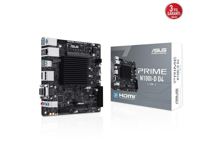 ASUS PRIME N100I-D D4-CSM WIFI DDR4-Intel N100 Tümleşik İşlemcili Kurumsal Anakart