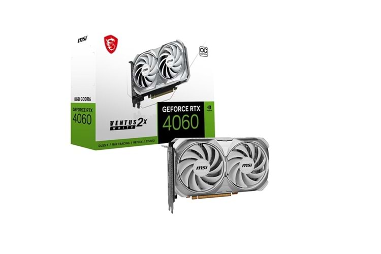 MSI 8GB RTX4060 VENTUS 2X OC WHITE GDDR6X 128bit HDMI-DP PCIE 4.0