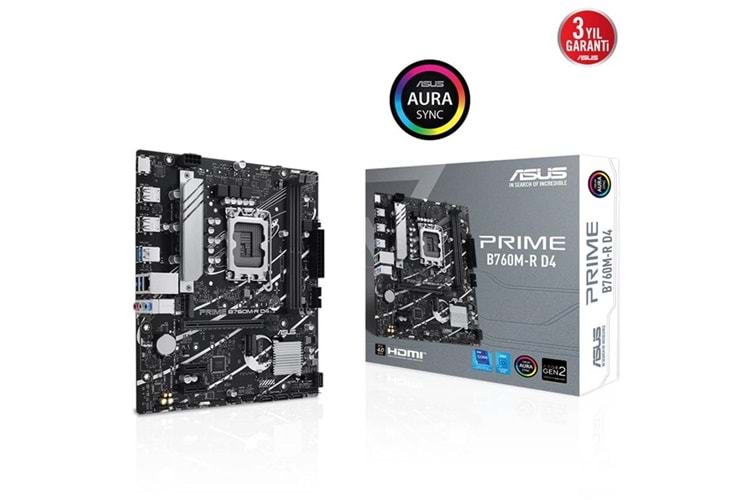 ASUS PRIME B760M-R D4 DDR4 HDMI PCIE 4.0 1700P mATX