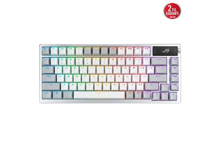 ASUS ROG Azoth ROG NX Snow Switch RGB Kablosuz Türkçe Mekanik Beyaz Gaming Klavye