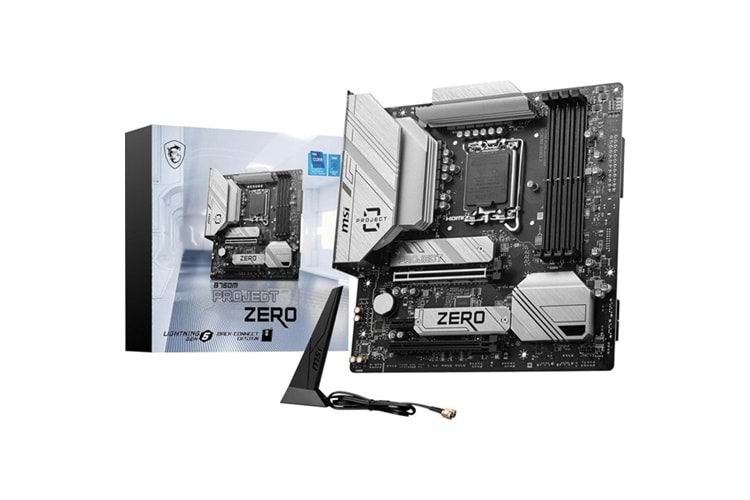 MSI B760M PROJECT ZERO WIFI-6E DDR5 HDMI-DP PCIE 4.0 1700P MATX