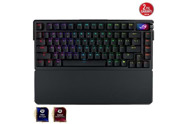 ASUS ROG AZOTH EXTREME NX SNOW KABLOSUZ ALÜMİNYUM KARBON FİBER ŞASE RGB GAMING KLAVYE