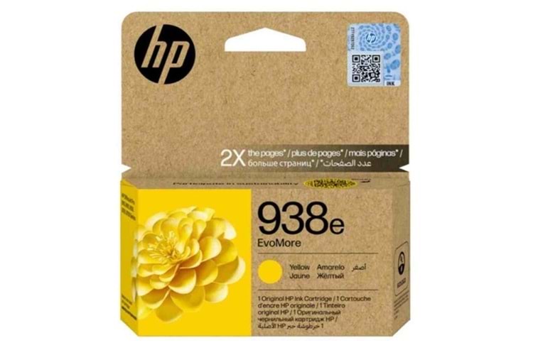 Hp 4S6y1pe (938E) Sarı Mürekkep Kartuş