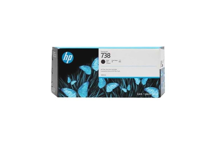Hp 498N8a (738) Black Desıgnjet Ink 300 Ml