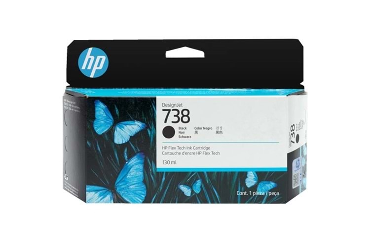 Hp 498N4a (738) Black Desıgnjet Ink 130 Ml