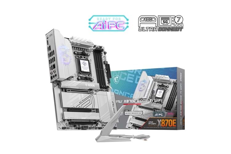 MSI MPG X870e EDGE TI WIFI7 DDR5 RGB HDMI-DP USBC PCIE 5.0 AM5 ATX